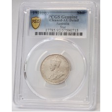 AUSTRALIA 1921 . ONE 1 SHILLING . STAR . PCGS GENUINE